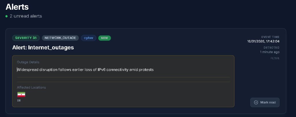 Outage Alert Example